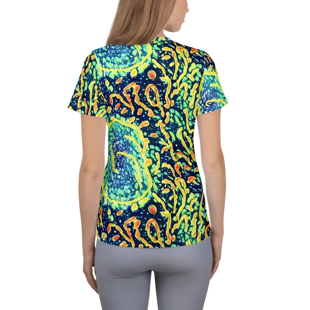Vortex Glow on Women's Athletic T-Shirt — Back