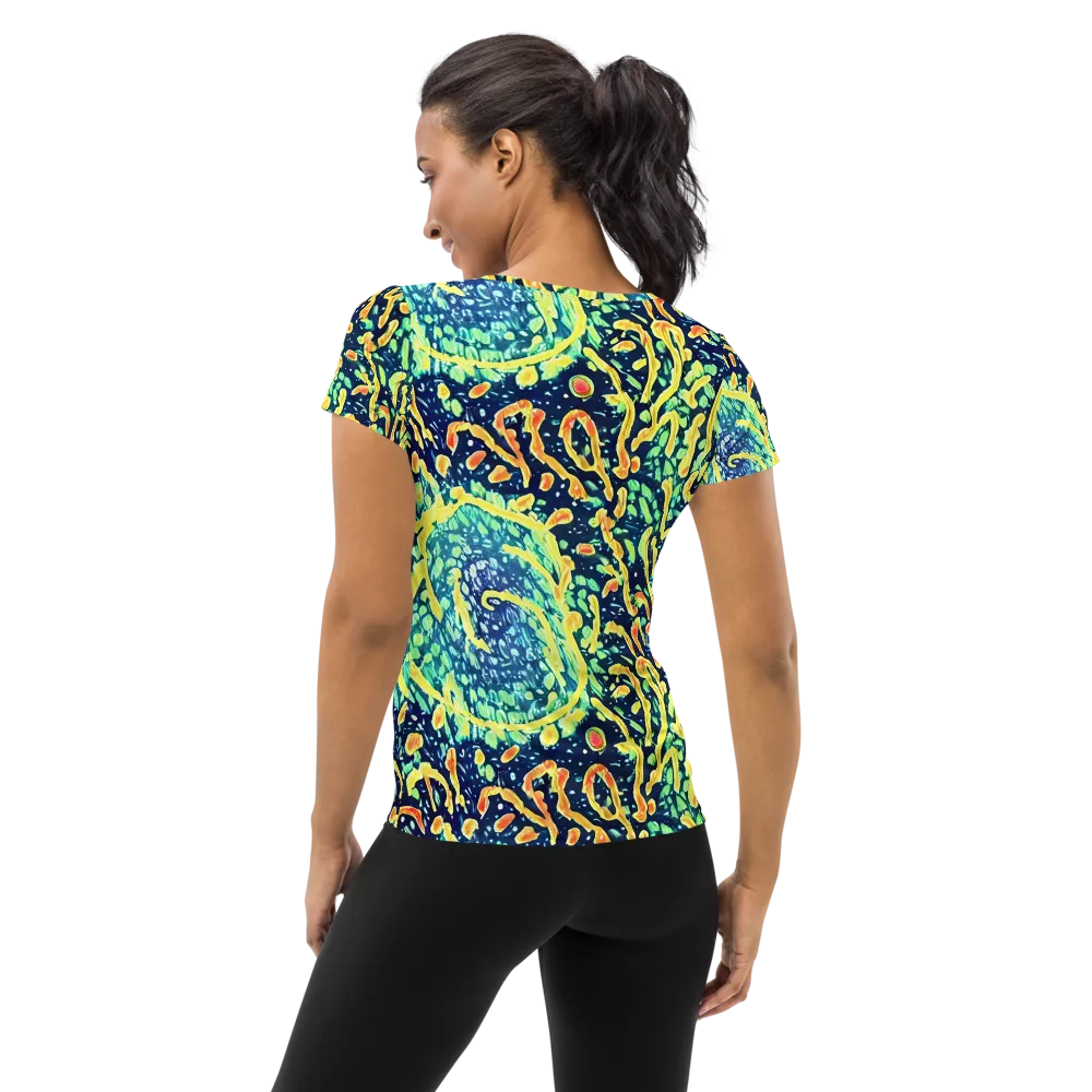 Vortex Glow on Women's Athletic T-Shirt — Back