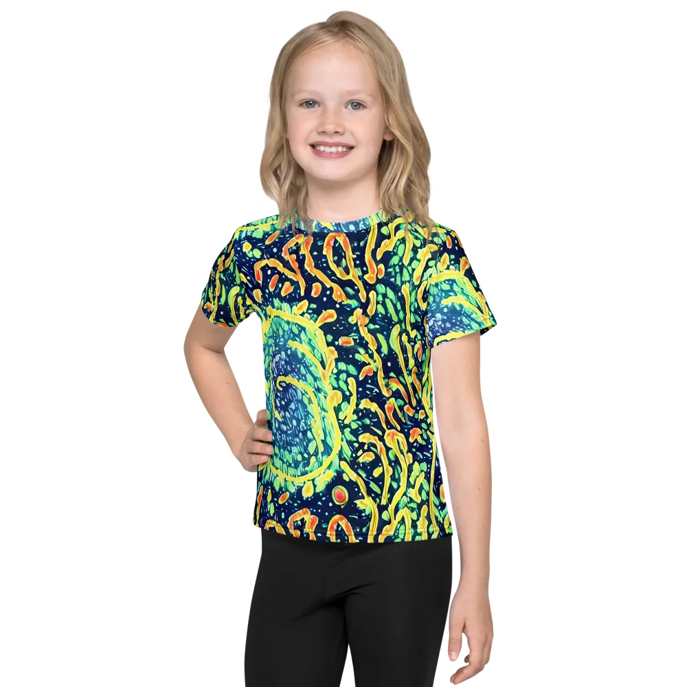 Vortex Glow on Kids Crew Neck T-Shirt — Front