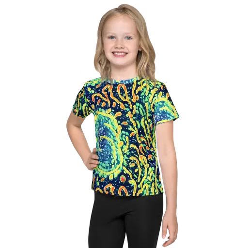 Vortex Glow on a Kids Crew Neck T-Shirt