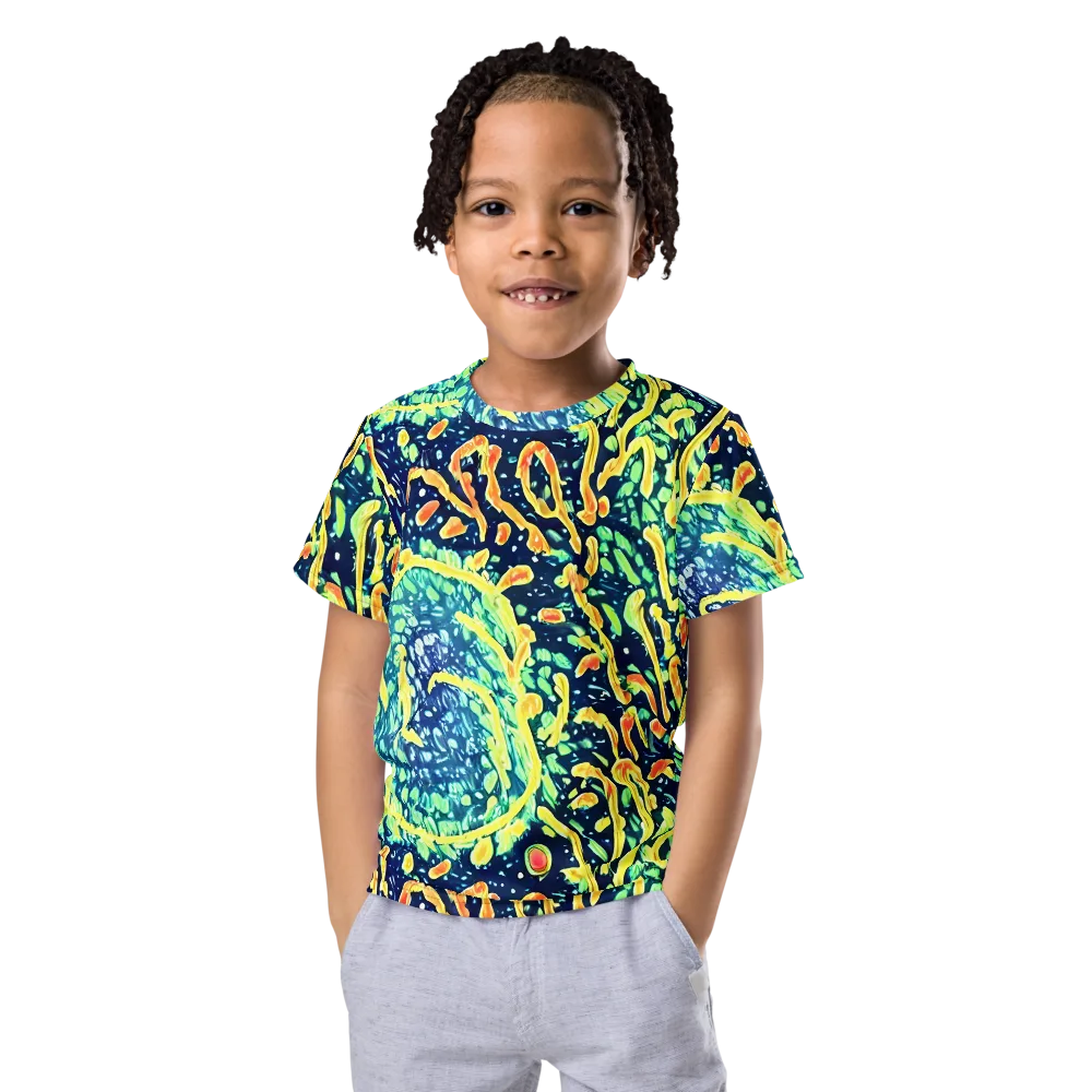 Vortex Glow on Kids Crew Neck T-Shirt — Front