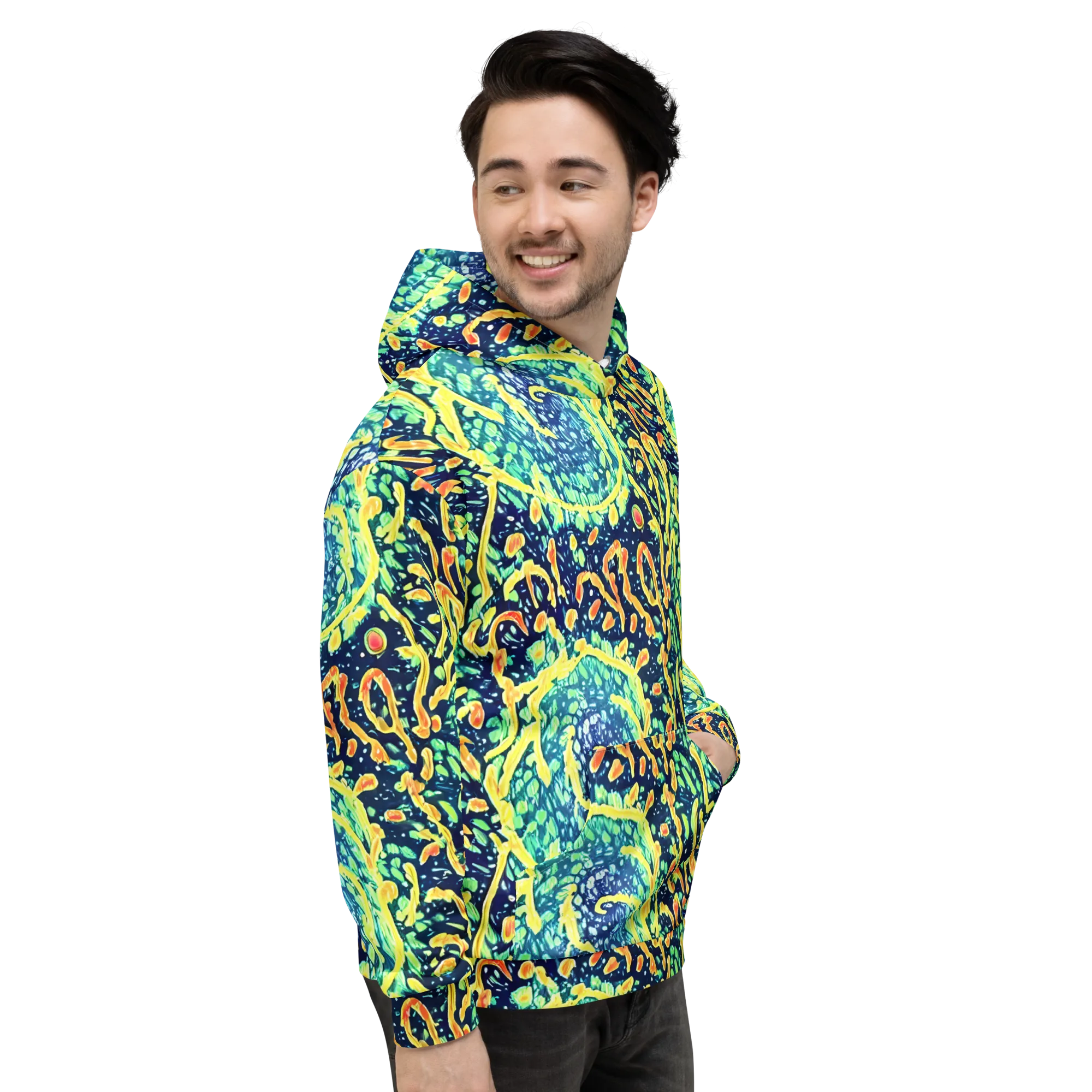 Vortex Glow on Hoodie — Right