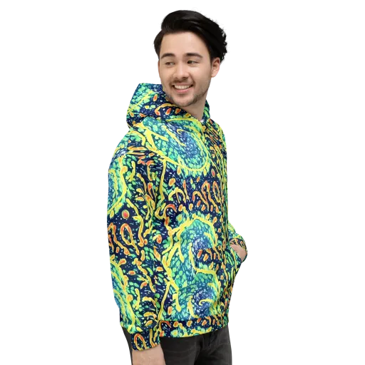 Vortex Glow on a Hoodie