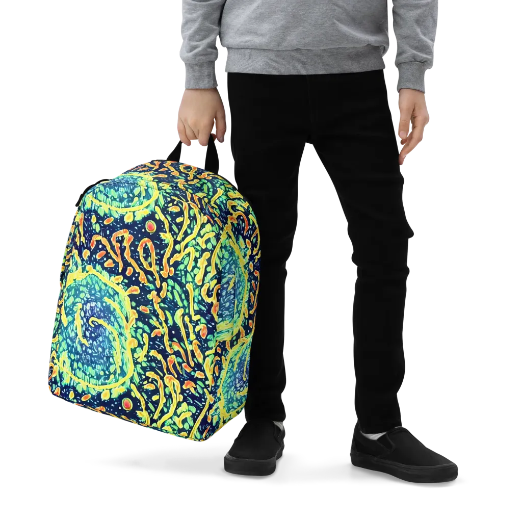 Vortex Glow on Minimalist Backpack — Zoomed-in
