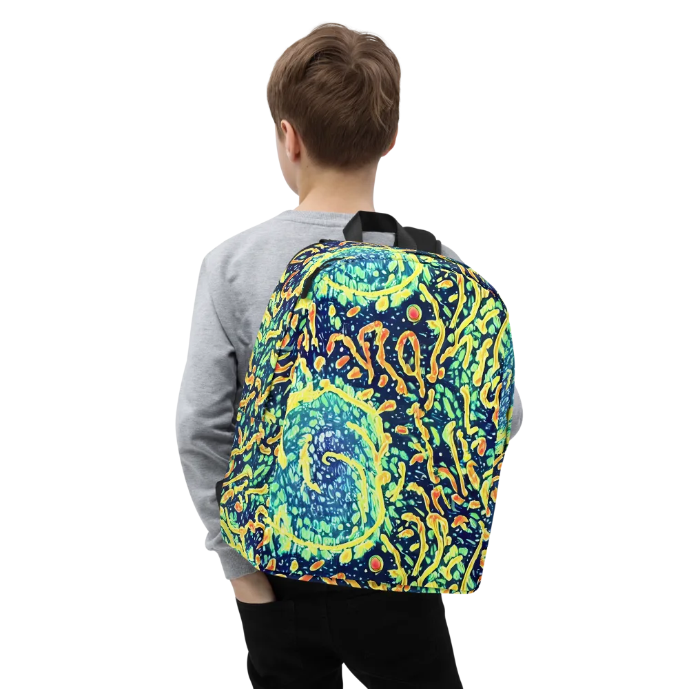 Vortex Glow on Minimalist Backpack — Zoomed-in