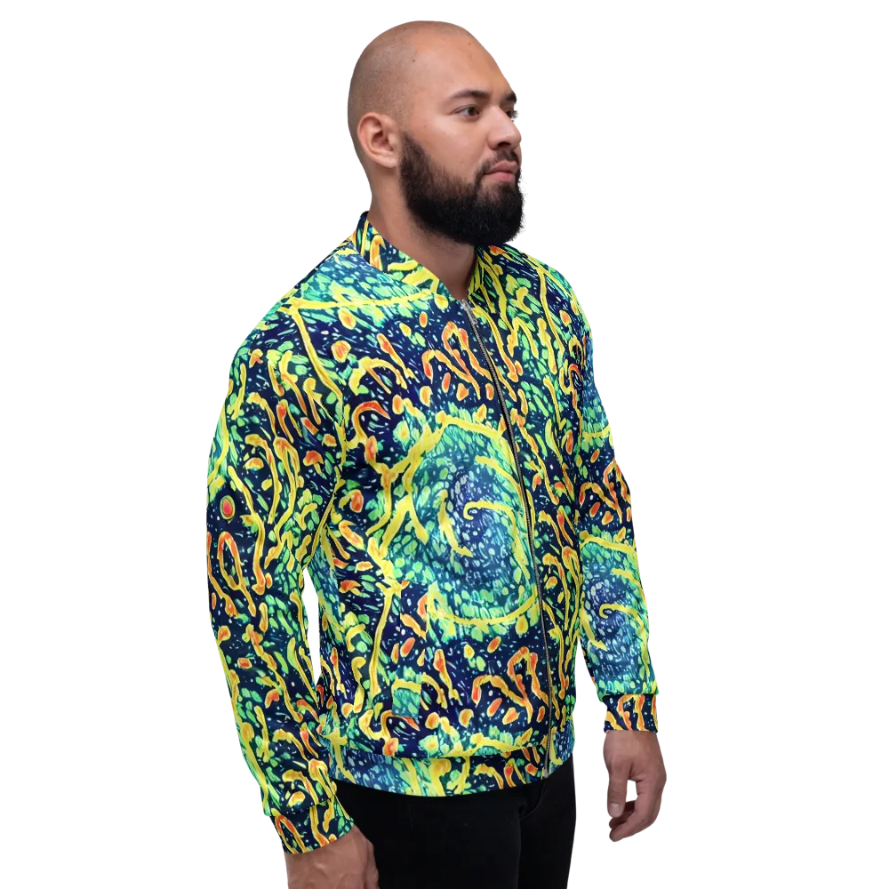 Vortex Glow on Bomber Jacket — Right