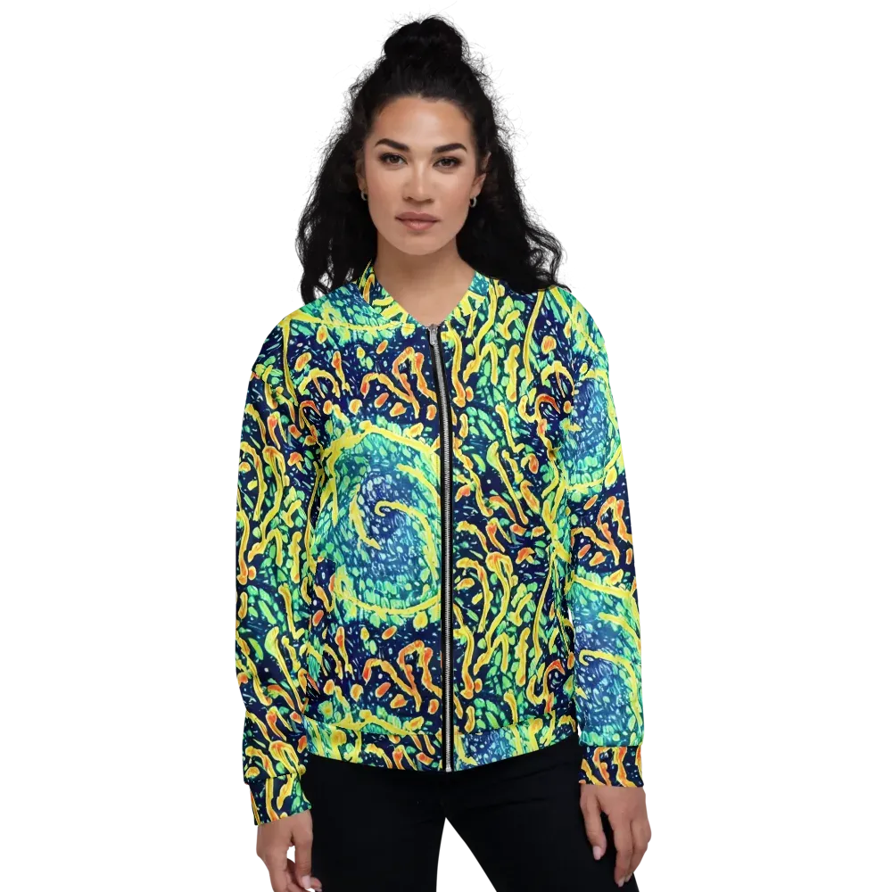 Vortex Glow on Bomber Jacket — Front