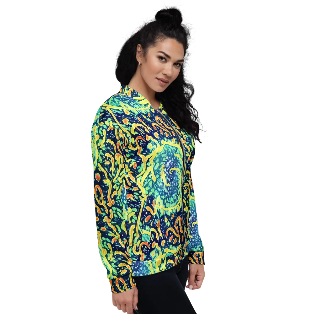 Vortex Glow on Bomber Jacket — Right