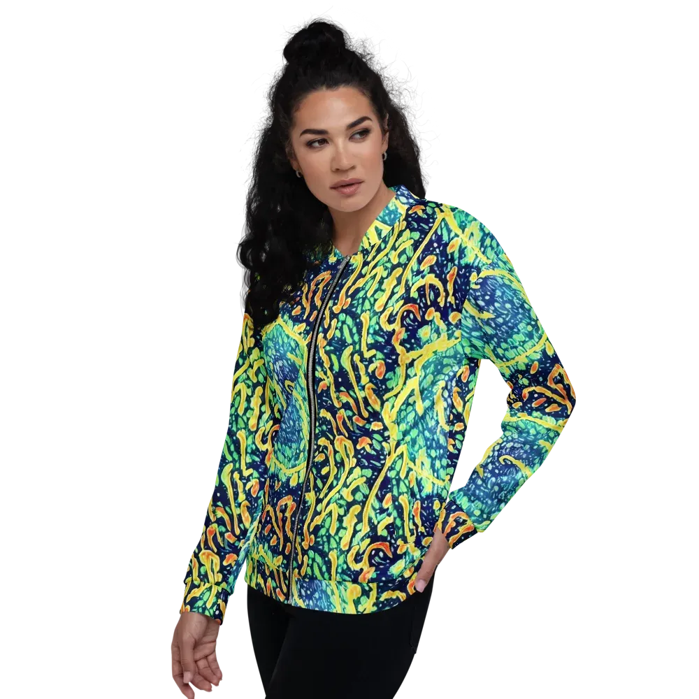 Vortex Glow on Bomber Jacket — Left