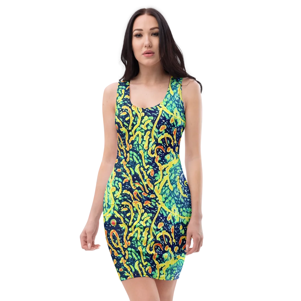Vortex Glow on Bodycon Dress — Front