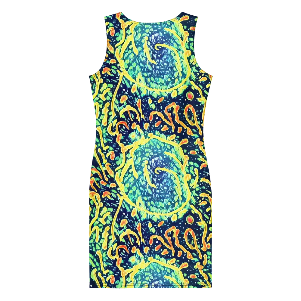 Vortex Glow on Bodycon Dress — Back