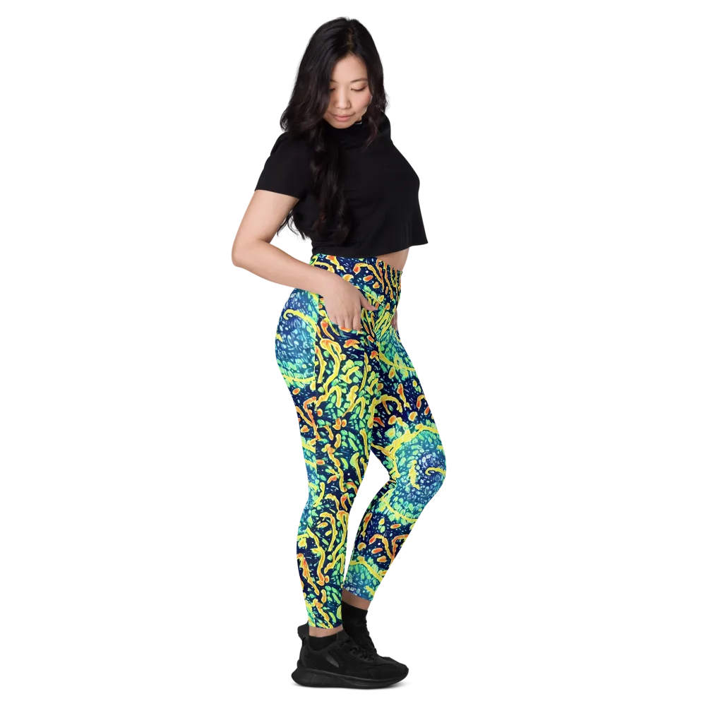 Vortex Glow on Leggings with Pockets — Right