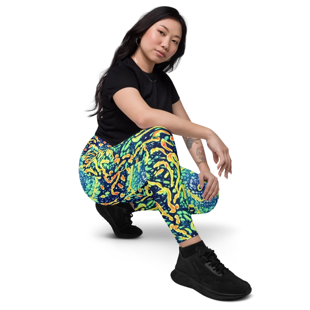 Vortex Glow on Leggings with Pockets — Right Front