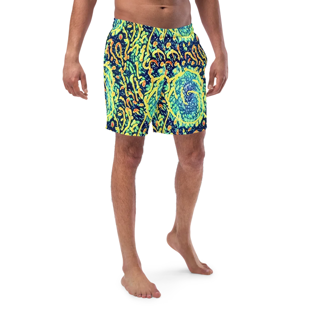 Vortex Glow on Swim Trunks — Front