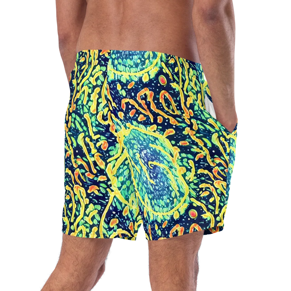 Vortex Glow on Swim Trunks — Right Back