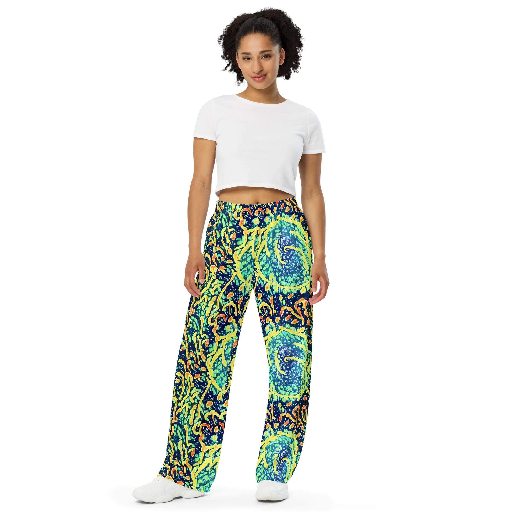 Vortex Glow on Wide-Leg Pants — Front
