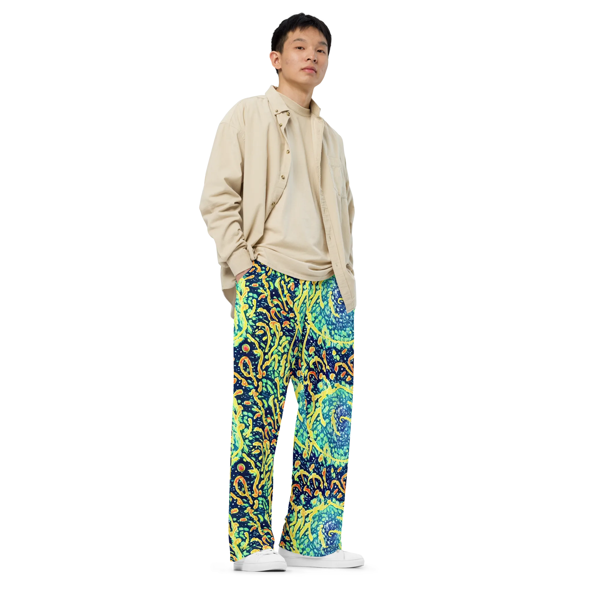 Vortex Glow on Wide-Leg Pants — Right Front