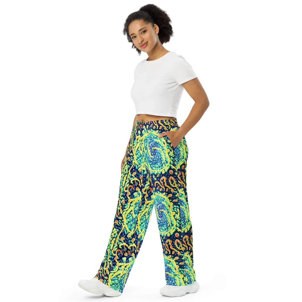 Vortex Glow on Wide-Leg Pants — Left Front