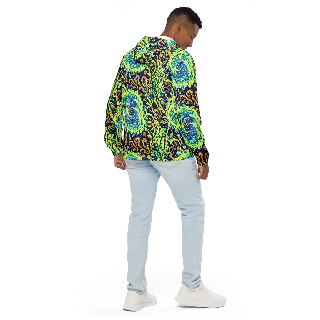Vortex Glow on Men's Windbreaker — Back