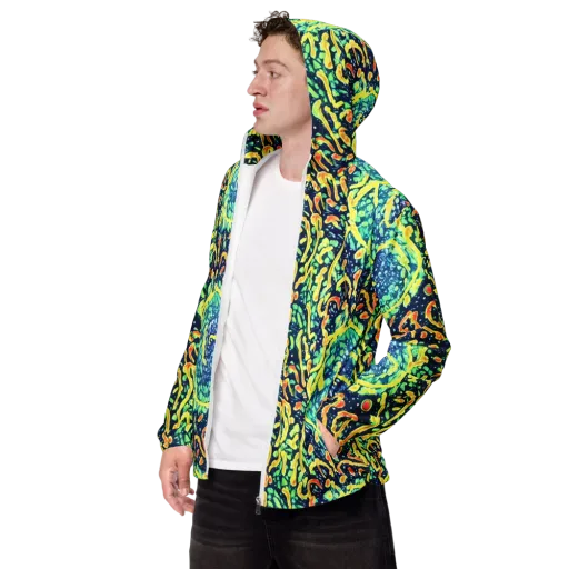 Vortex Glow on a Men's Windbreaker