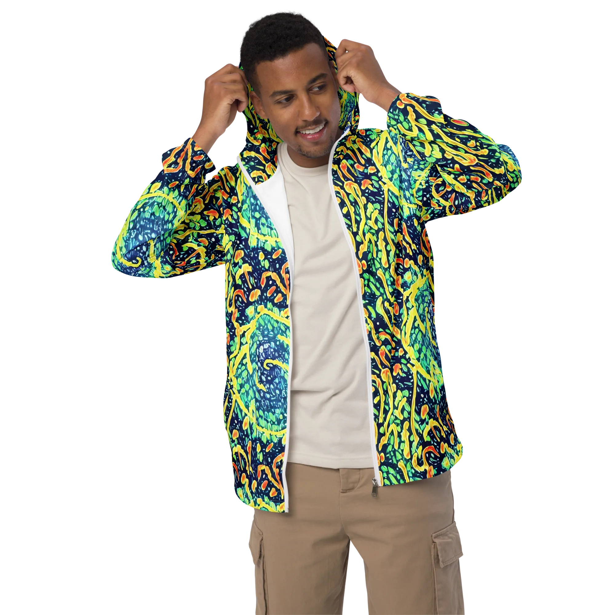 Vortex Glow on Men's Windbreaker — Front