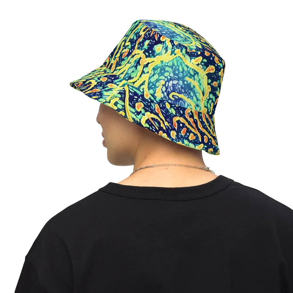 Vortex Glow on Reversible Bucket Hat — Back Inside