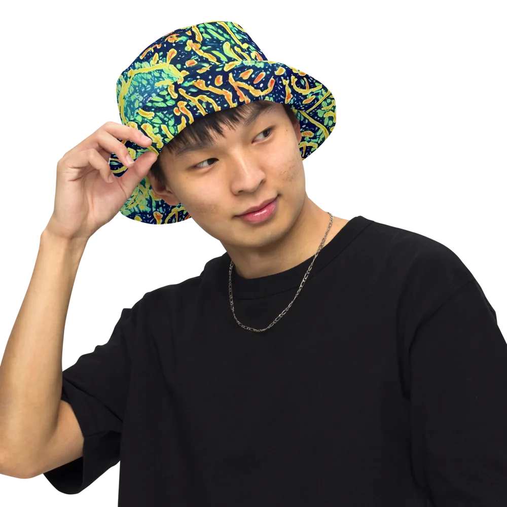 Vortex Glow on Reversible Bucket Hat — Front Inside