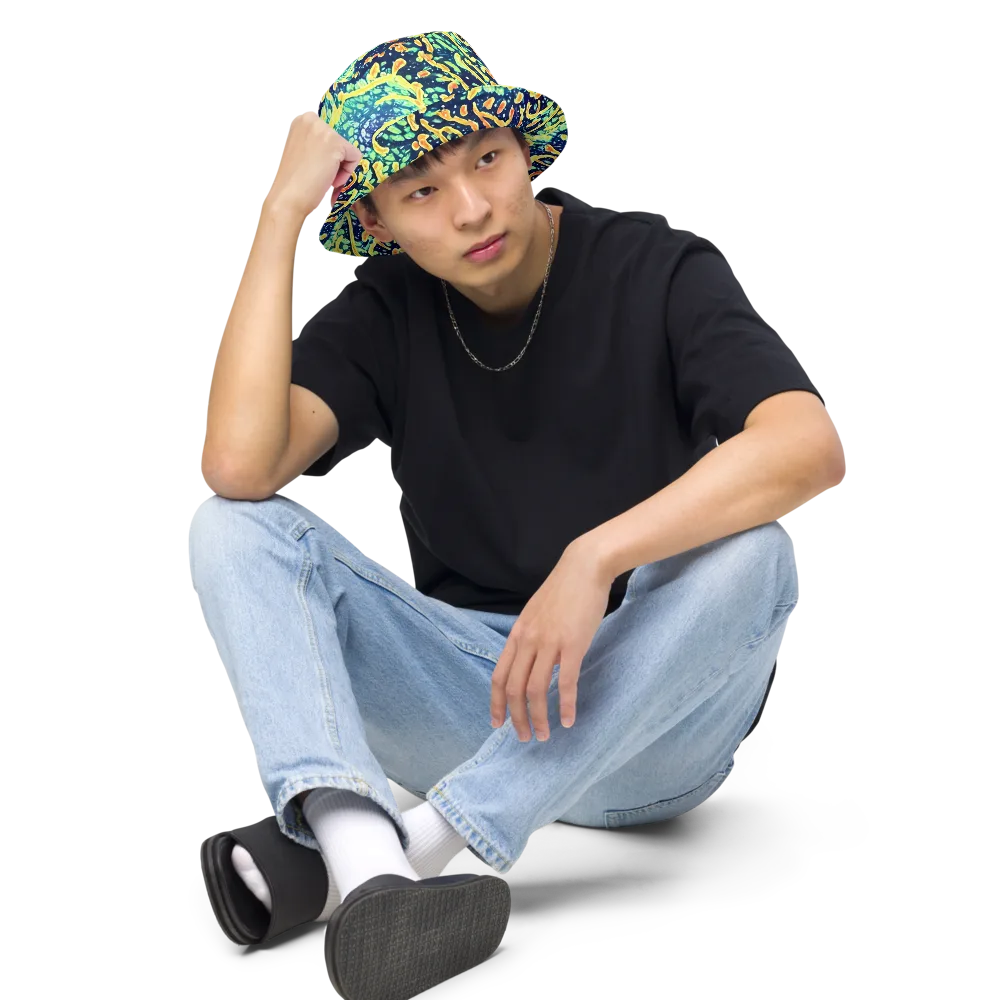 Vortex Glow on Reversible Bucket Hat — Front 2 Inside