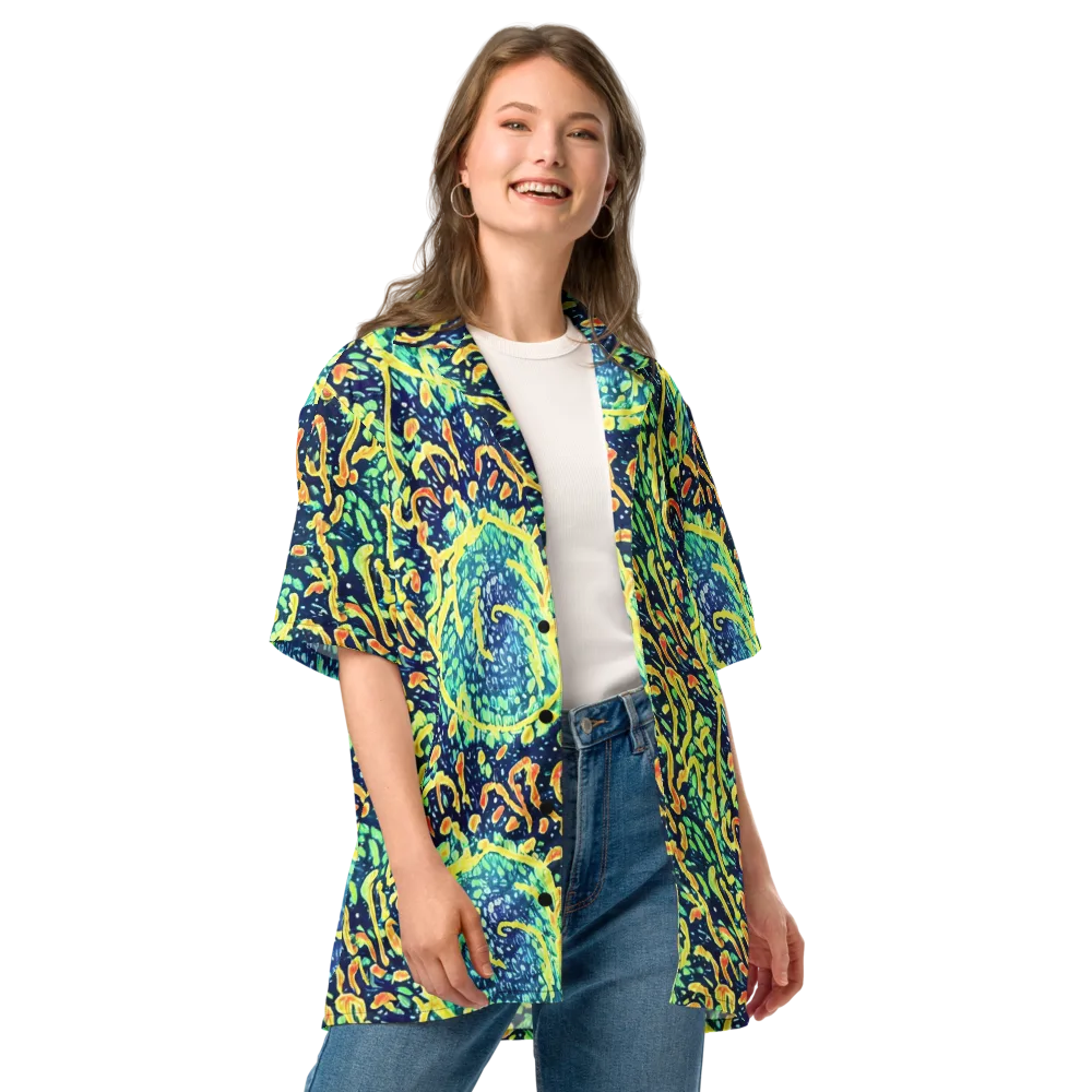 Vortex Glow on Button Shirt — Front