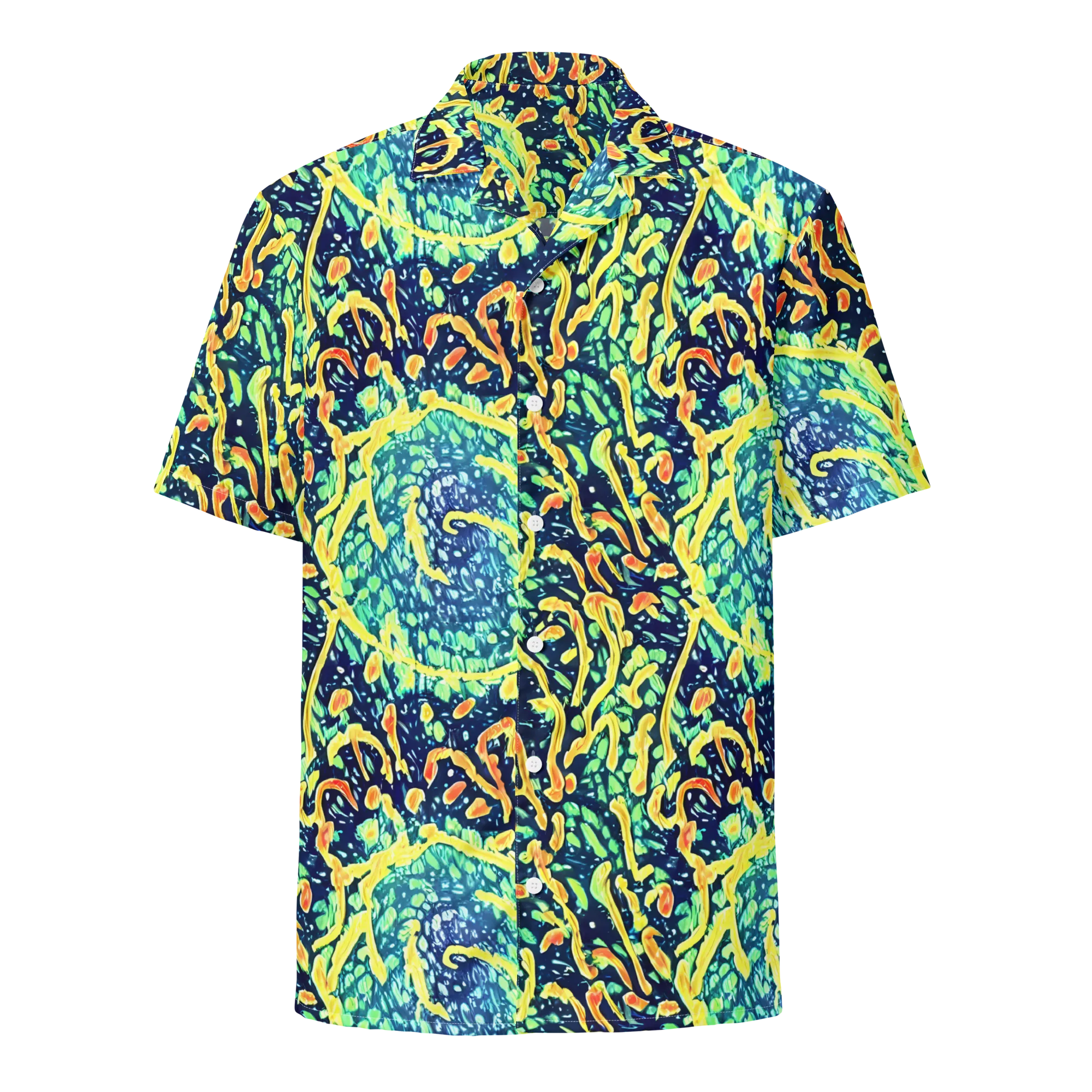 Vortex Glow on Button Shirt — Front