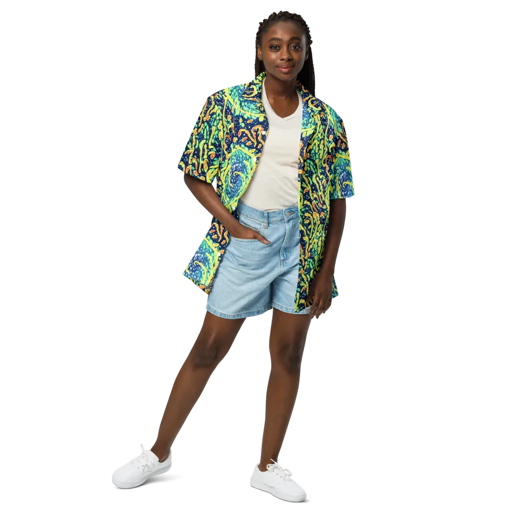 Vortex Glow on Button Shirt — Front