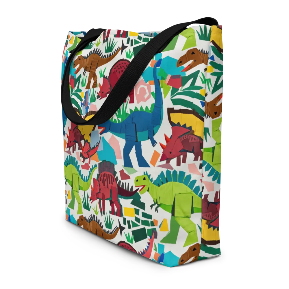Prehistoric Parade on Large Tote Bag W/ Pocket — Front