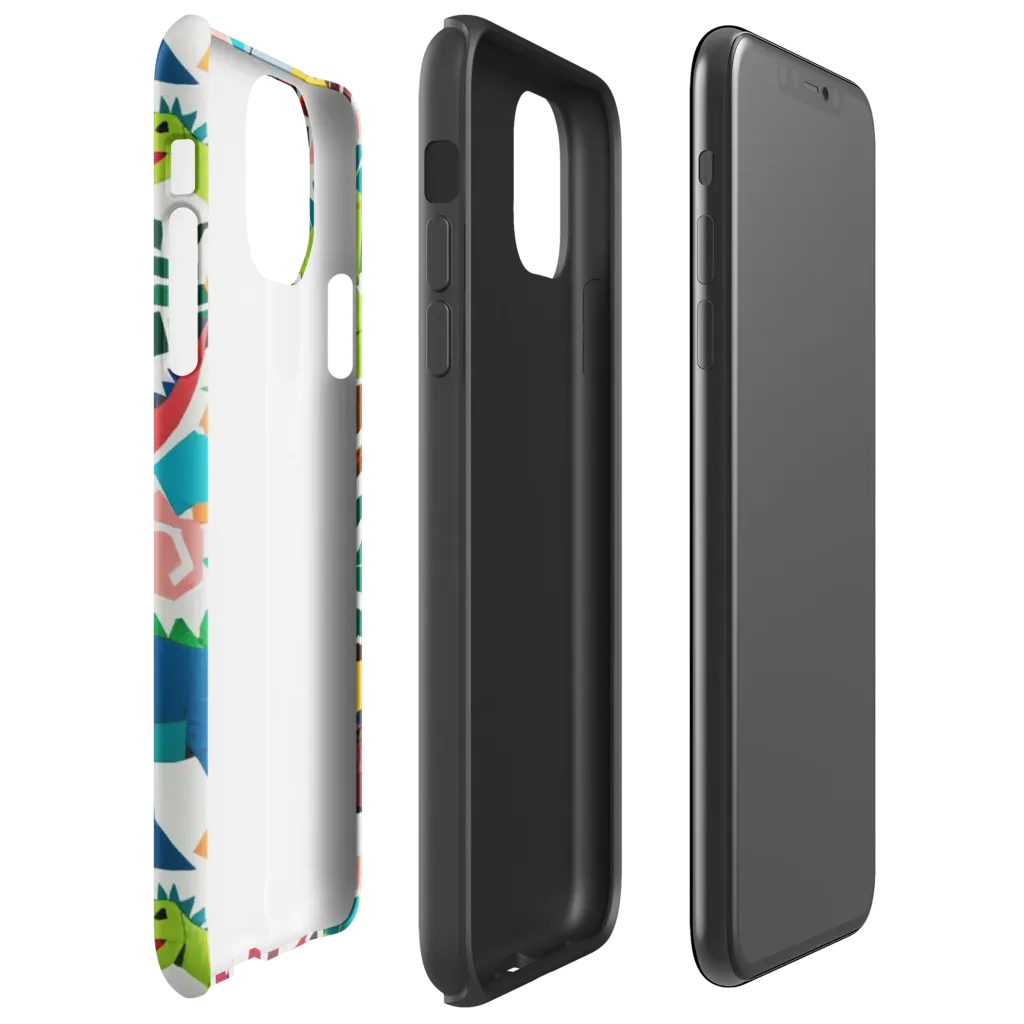 Prehistoric Parade on Tough Case for iPhone® — Right