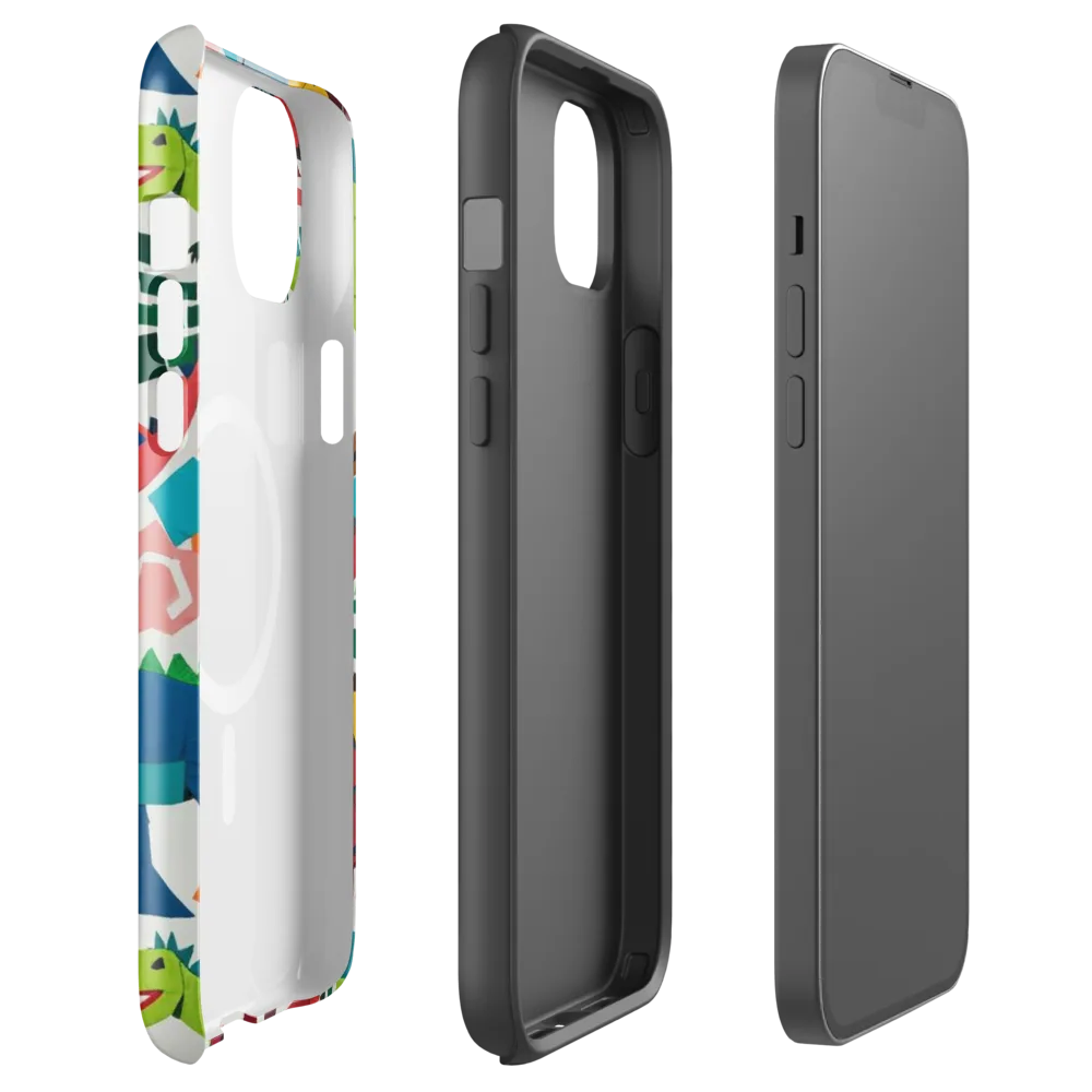 Prehistoric Parade on MagSafe Tough Case for iPhone® — Front