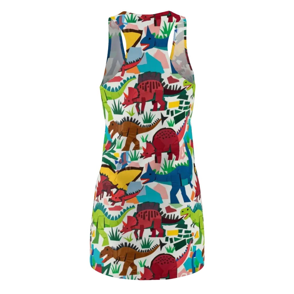 Prehistoric Parade on Racerback Dress — Back