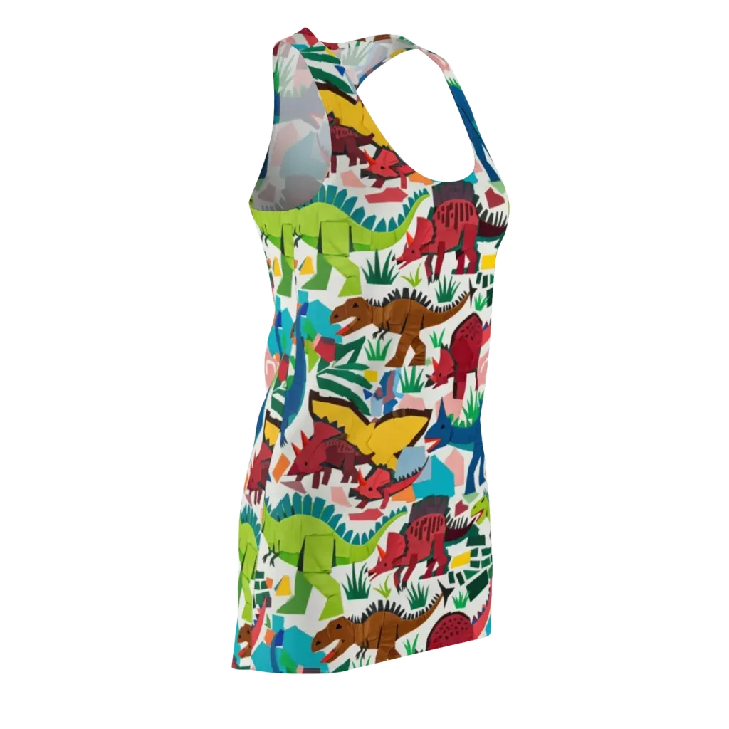 Prehistoric Parade on Racerback Dress — Front Side