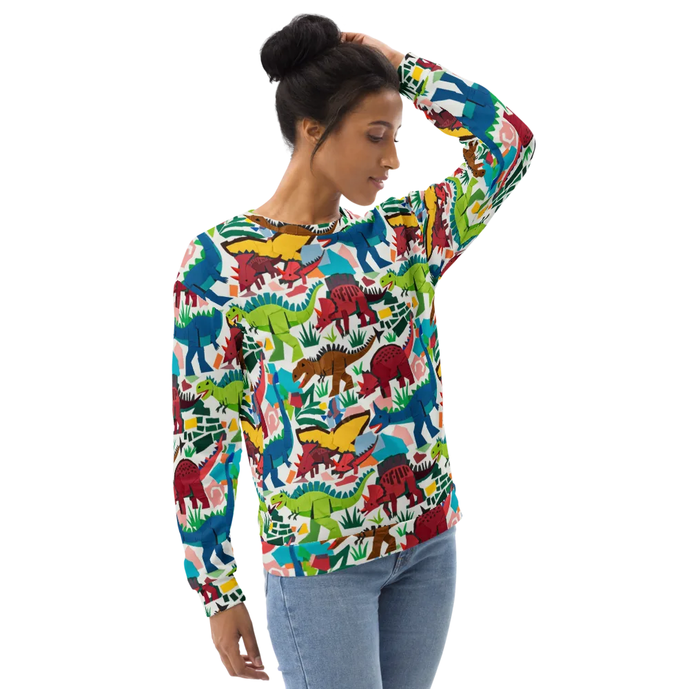 Prehistoric Parade on Sweatshirt — Right Front