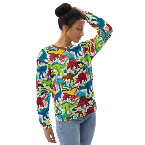 Prehistoric Parade on a Sweatshirt