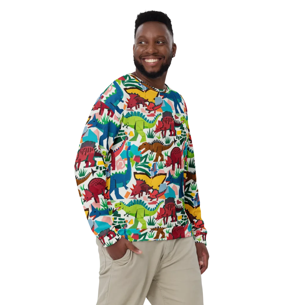 Prehistoric Parade on Sweatshirt — Front