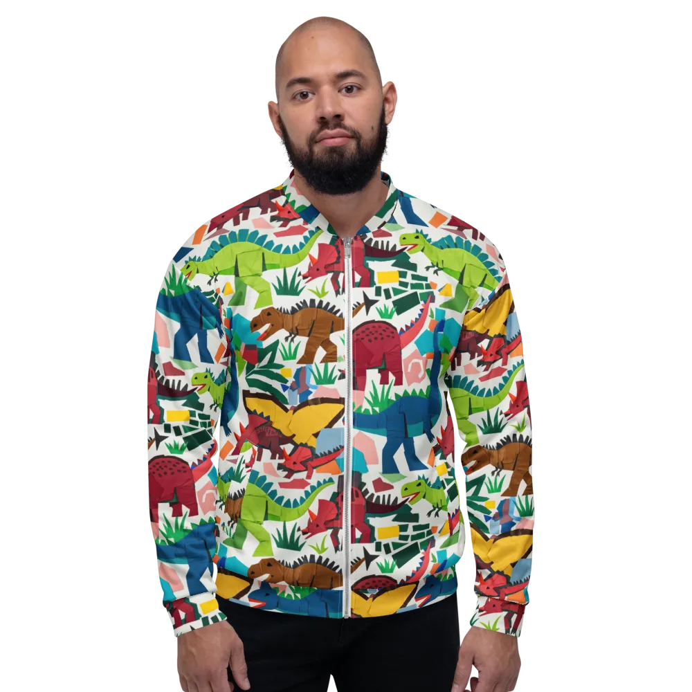 Prehistoric Parade on Bomber Jacket — Front