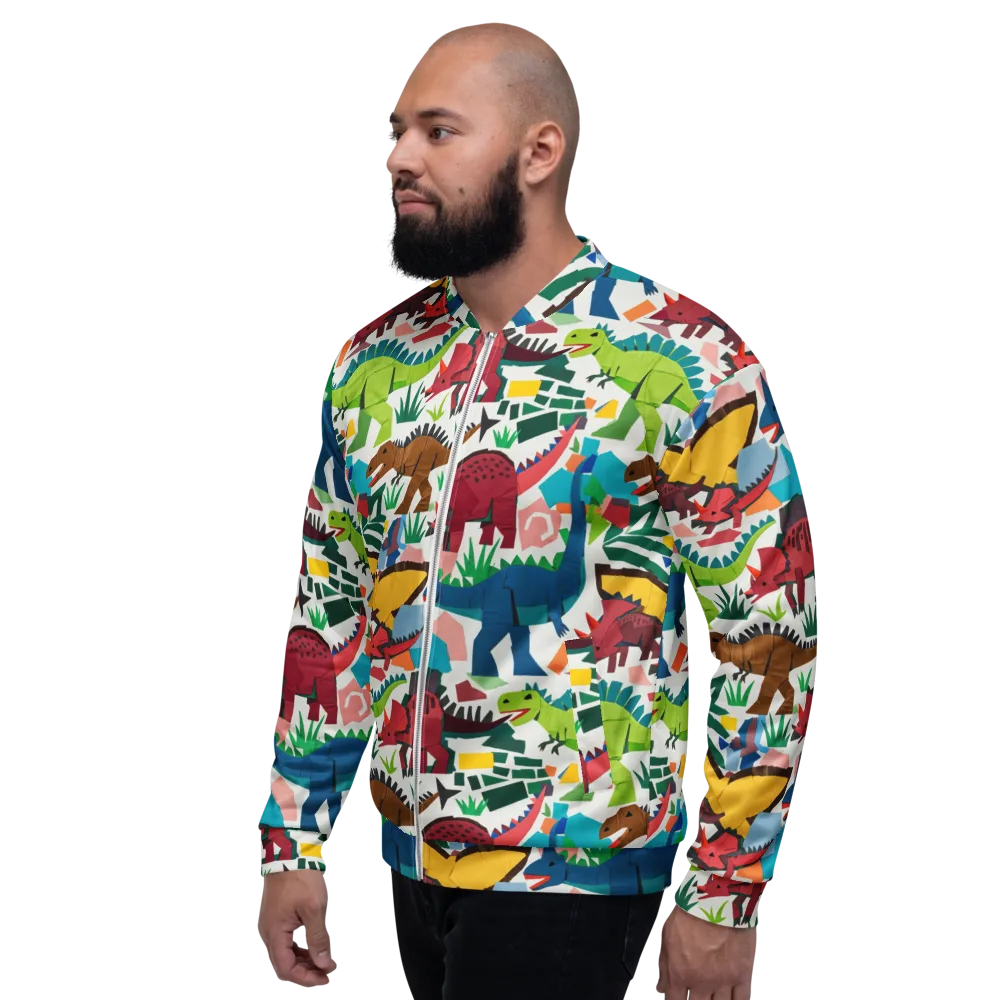 Prehistoric Parade on Bomber Jacket — Left