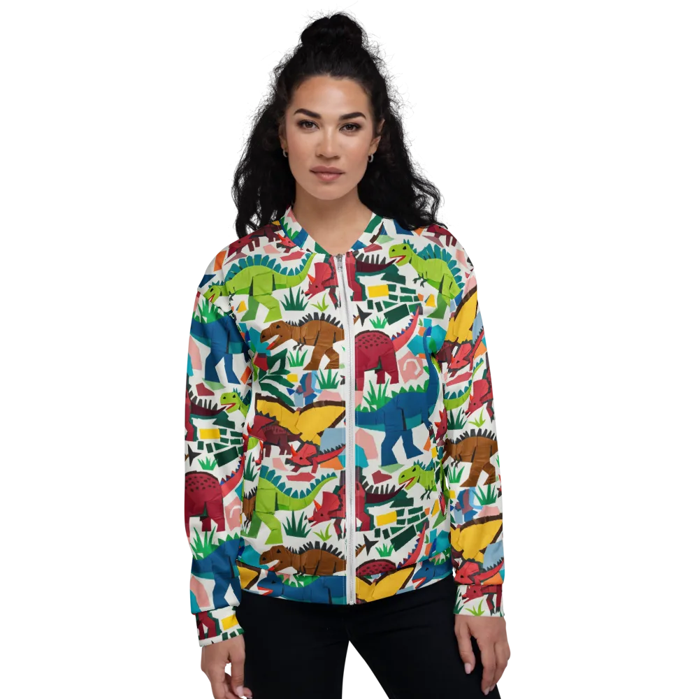 Prehistoric Parade on Bomber Jacket — Front