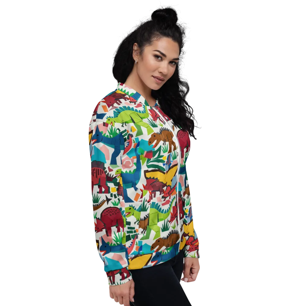 Prehistoric Parade on Bomber Jacket — Right