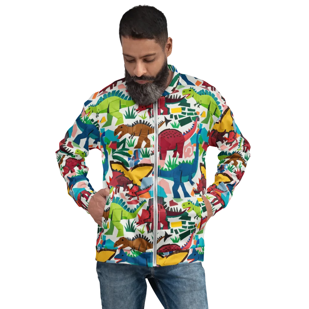 Prehistoric Parade on Bomber Jacket — Front