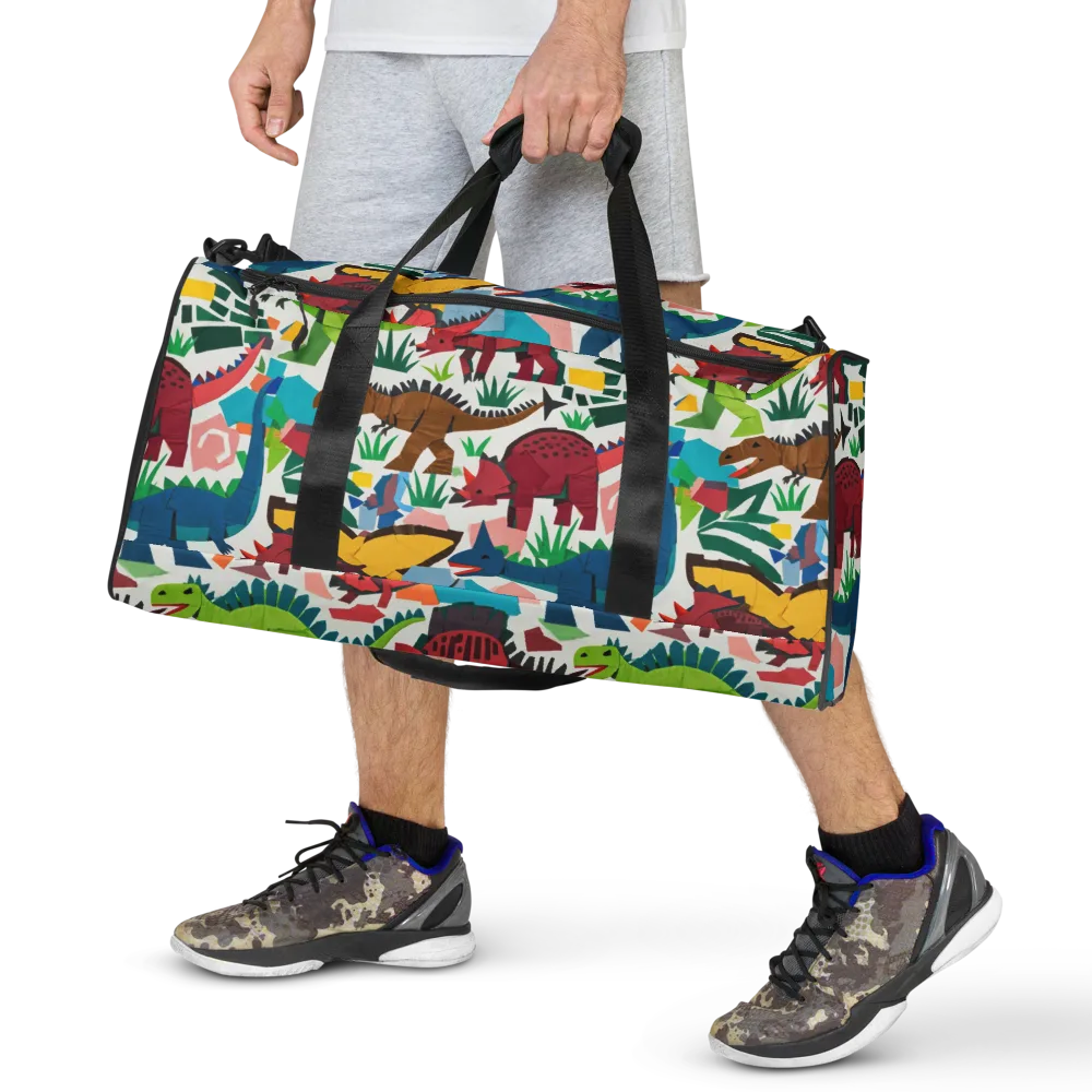 Prehistoric Parade on Duffle Bag — Front