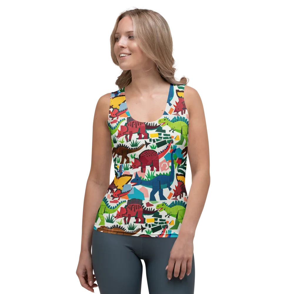 Prehistoric Parade on Women's Tank Top — Front