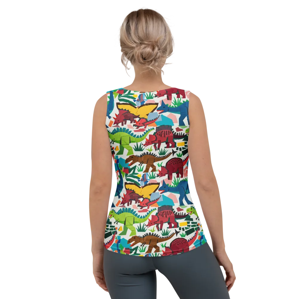 Prehistoric Parade on Women's Tank Top — Back