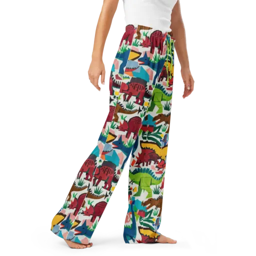 Prehistoric Parade on a Women's Pajama Pants