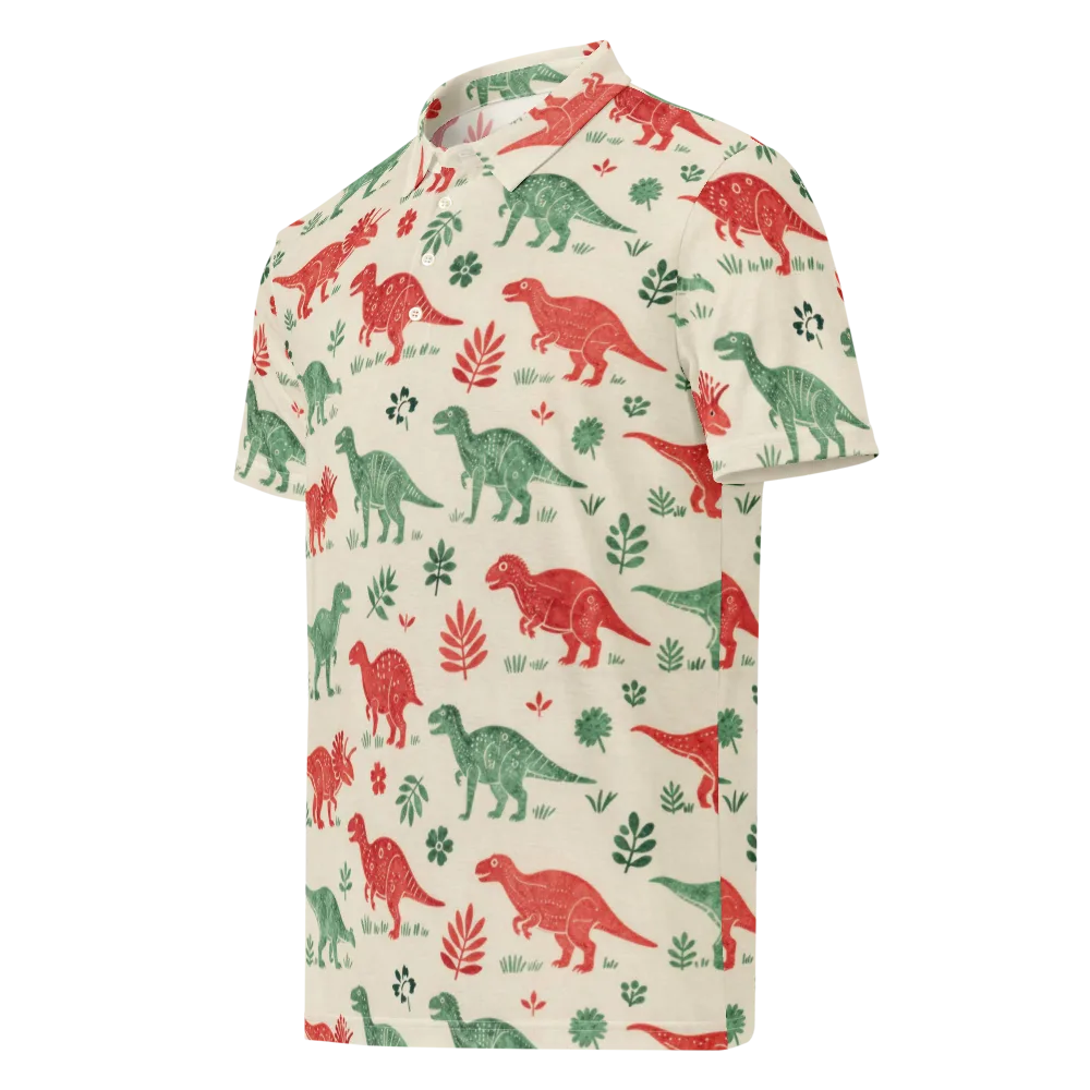 Fern And Fossil on Men's Slim Fit Polo Shirt — Left Front