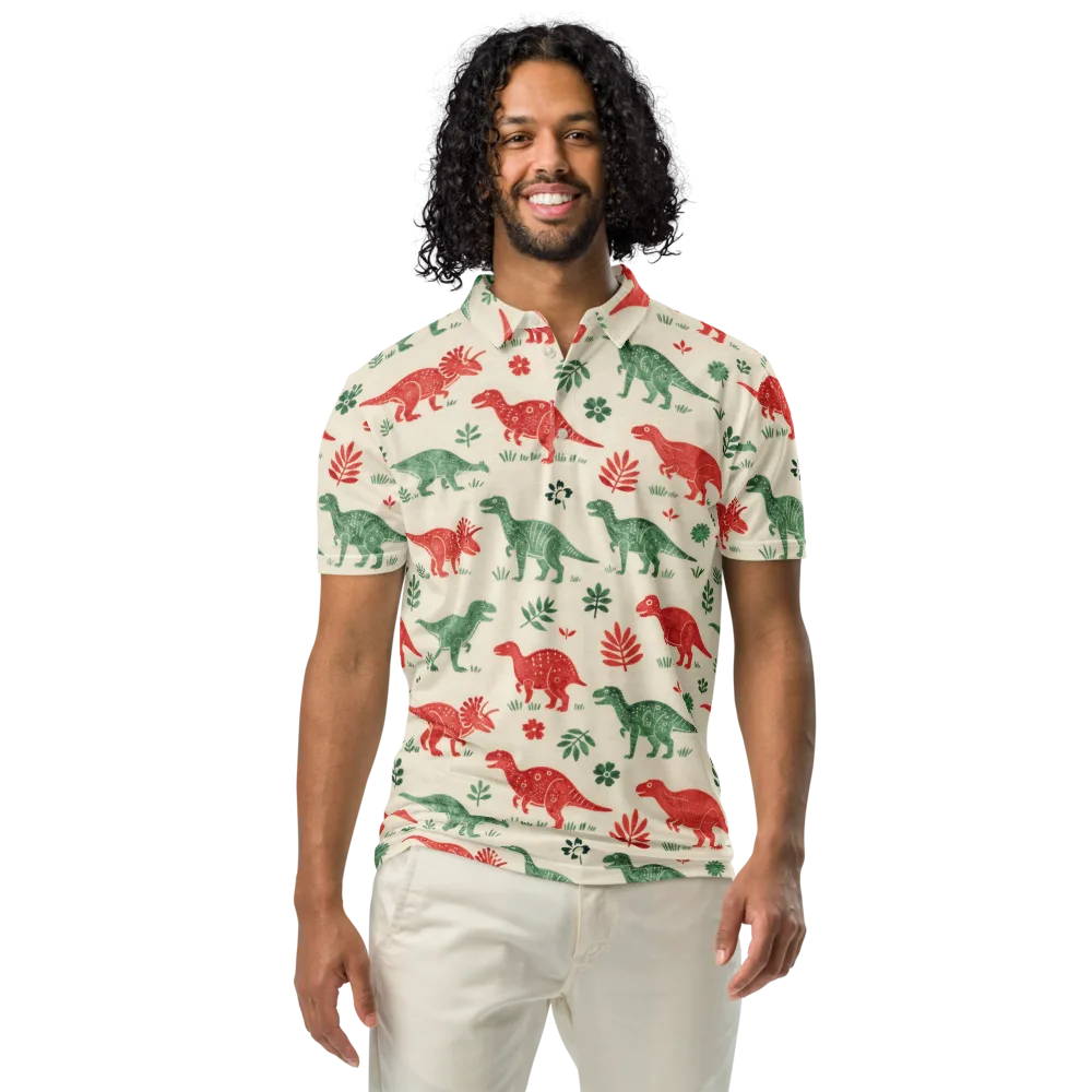 Fern And Fossil on Men's Slim Fit Polo Shirt — Front